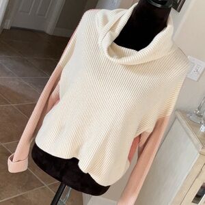 shore cowl neck colorblock sweater, size small